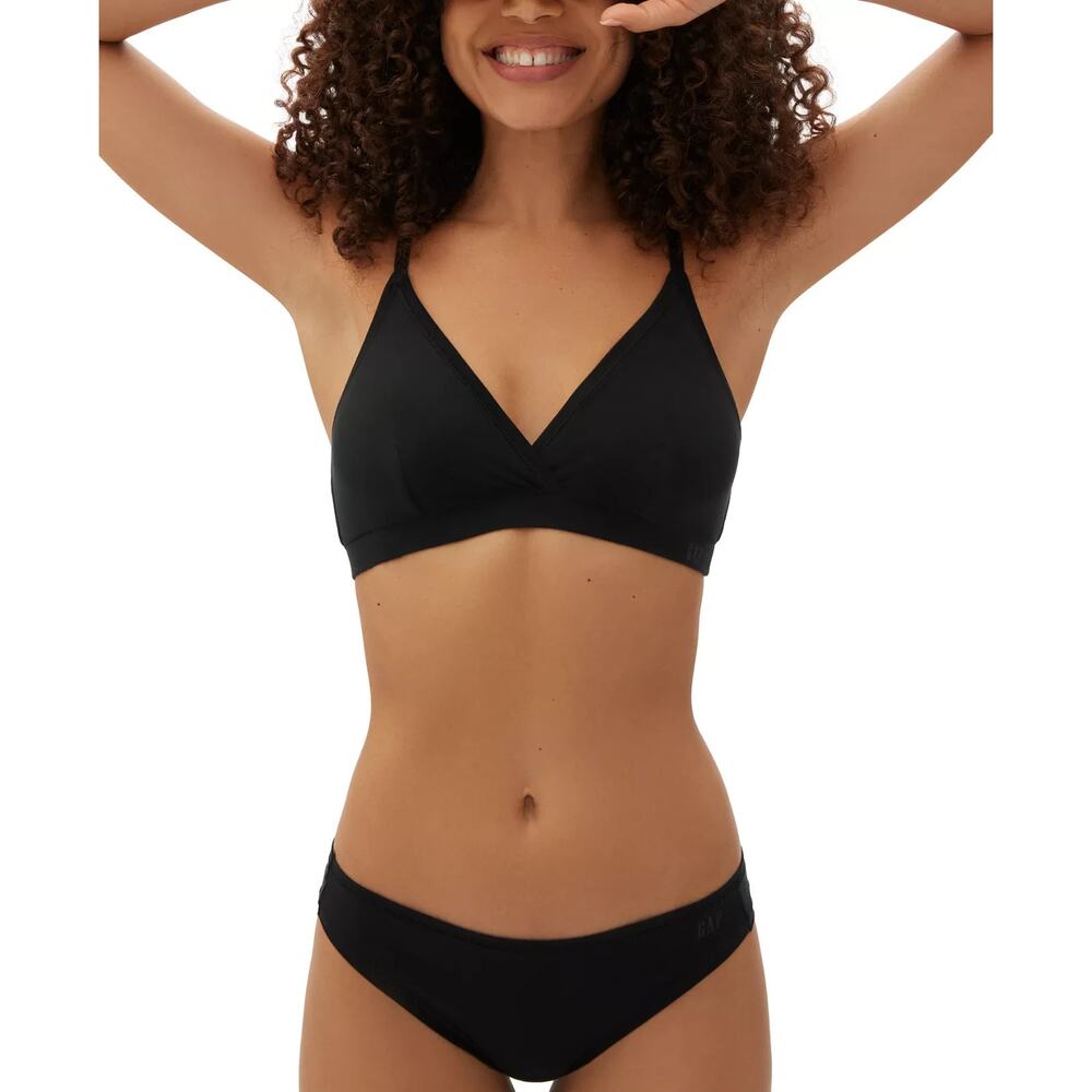 GAP GapBody Women's Everyday Essentials Thong Underwear Black Size L 1040